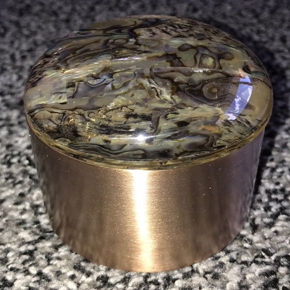 Kendra Scott Mini Rose Gold Dome Box Abalone Shell - Picture 2 of 8